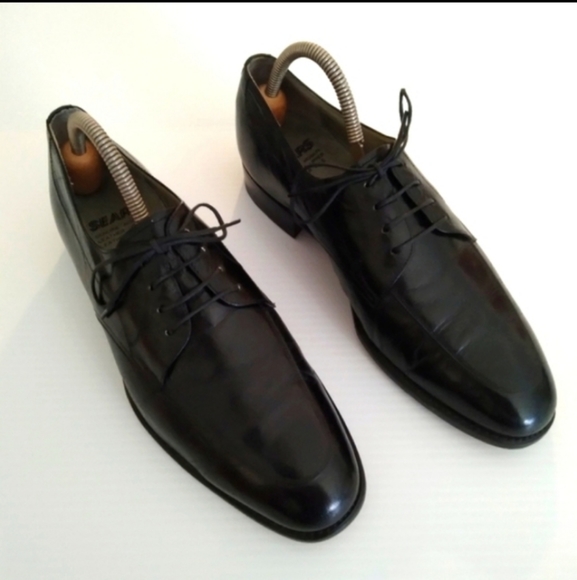 Rare* Vintage Kidskin Leather Oxfords Sz 8.5 D - Picture 1 of 7